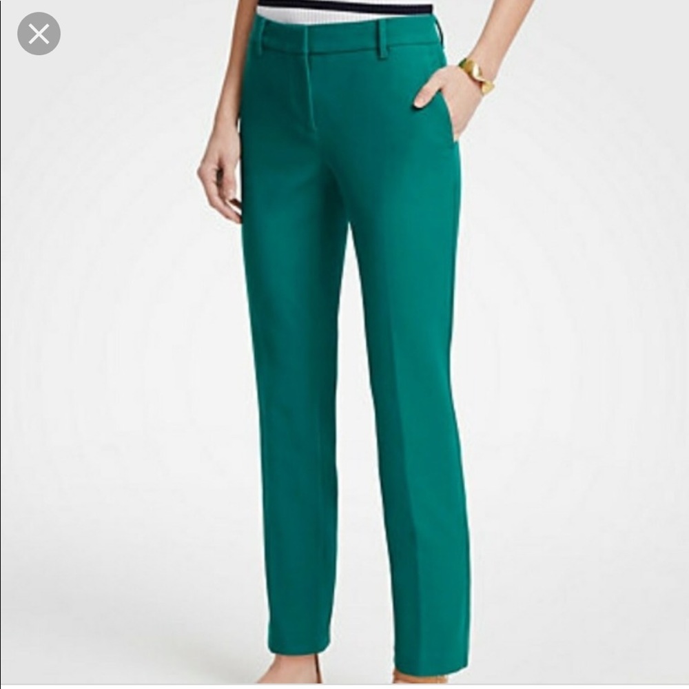 ANN TAYLOR LOFT MARISA PANTS IN JADE GREEN